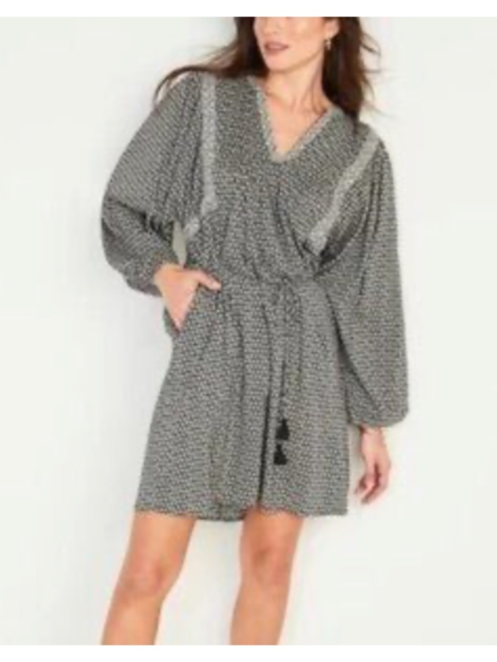 Old Navy Printed Mini Swing Dress Large Petite